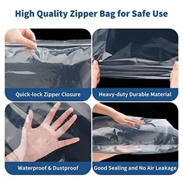 Xsourcer 5-Gallon Reclosable Storage Bags Pack of 12