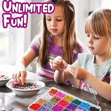 YITOHOP 18800+ pcs 3mm 8/0 48 Colors Glass Seed Beads,Waist Beads Kit,Small Beads Jewelry Making Kits for Girl Age 4 to 9 Year Old Gift DIY Bracelet Necklaces