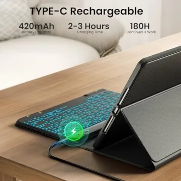 OPAKIT iPad Case with Detachable Backlit Keyboard