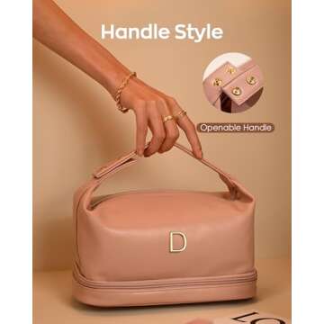 Stylish Double-layer Makeup Bag - Personalized Graduation Gift