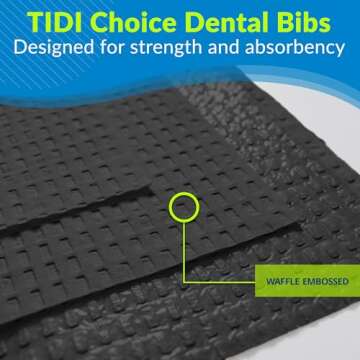 Quality TIDI Disposable Dental Bibs - 500 Pack of 3-Layer Protection