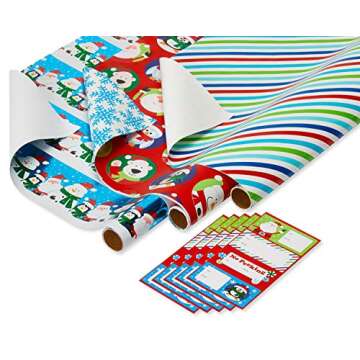 Ultimate 9-Roll Christmas Wrapping Paper Set with Tags