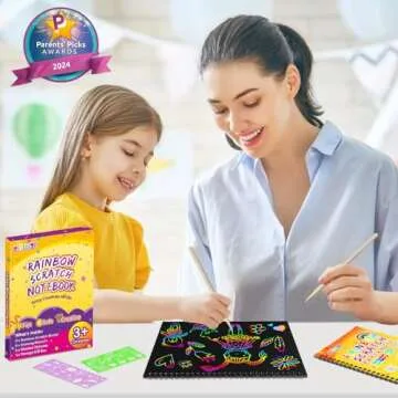 Pigipigi Rainbow Scratch Paper Set for Kids 3-12 