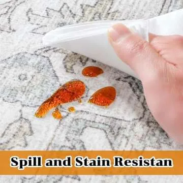 Stylish 8x10 Area Rugs - Washable Boho Comfort