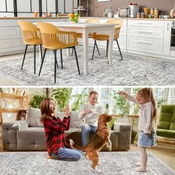 Stylish 8x10 Area Rugs - Washable Boho Comfort