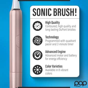 Pop Sonic Go Plus Travel Toothbrush in Rose Gold
