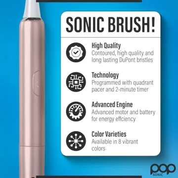 Pop Sonic Go Plus Travel Toothbrush in Rose Gold