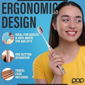 Pop Sonic Go Plus Travel Toothbrush in Rose Gold
