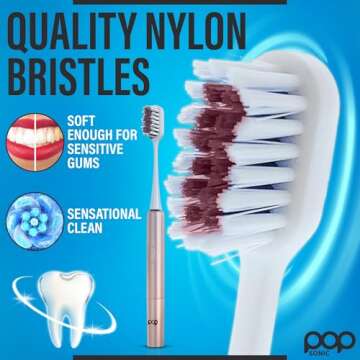 Pop Sonic Go Plus Travel Toothbrush in Rose Gold