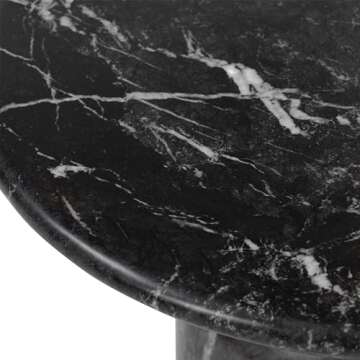 POLY & BARK Wels End Table in Black Marble