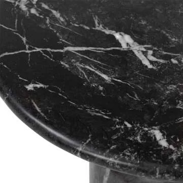 POLY & BARK Wels End Table in Black Marble