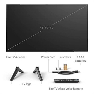 Amazon Fire TV 55" 4K UHD Smart TV with Alexa Remote