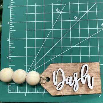 Beads Available, Personalized tags, Stocking tags personalized, Wooden Tags with beads, Wooden tags with holes, Personalized tags for gifts, Wooden name tags personalized, Party tags, Wooden name tags