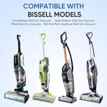 Bissell 4 Pack 1866 Replacement Filters Compatible with Crosswave Vacuum Cleaners for Optimal Performance