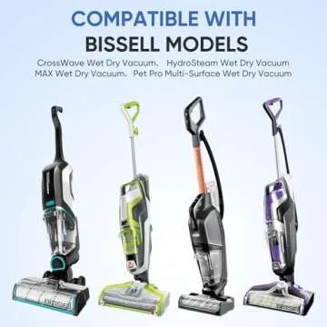 Bissell 4 Pack 1866 Replacement Filters Compatible with Crosswave Vacuum Cleaners for Optimal Performance