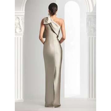 Elegant TORYEMY Satin Mermaid Bridesmaid Dress with Bow