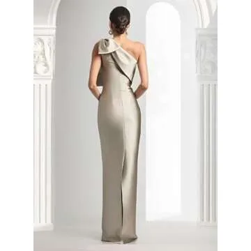 Elegant TORYEMY Satin Mermaid Bridesmaid Dress with Bow