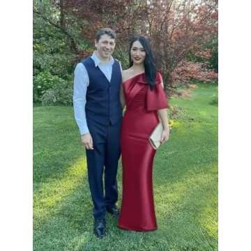 Elegant TORYEMY Satin Mermaid Bridesmaid Dress with Bow