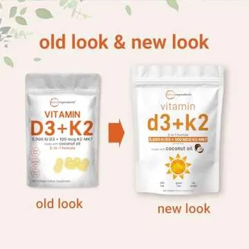 Buy Micro Ingredients Vitamin D3 5000 IU Plus K2 Softgels