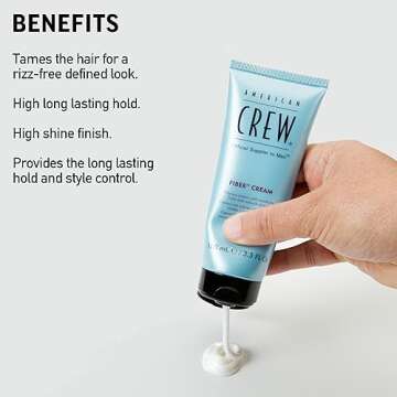 AMERICAN CREW Men's Fiber Cream for Hold & Shine