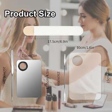 5pcs Makeup Spatula Korean Set,Including Foundation Spatula Makeup Korean Stainless Steel Makeup Pal...