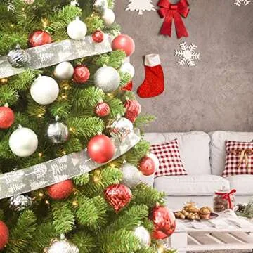 KI Store 34pcs Red Christmas Balls for Holiday Decor