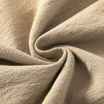 Vansha Women Summer High Waisted Cotton Linen Palazzo Pants Wide Leg Long Lounge Pant Trousers with Pocket Khaki L