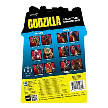 Super7 Toho Godzilla King Ghidorah - 3.75" Toho Godzilla Action Figure Classic Movie Collectibles and Retro Toys