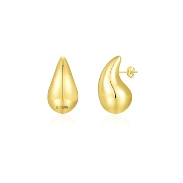 Stylish Apsvo Chunky Gold Hoop Earrings for Trendy Women