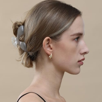 Stylish Apsvo Chunky Gold Hoop Earrings for Trendy Women