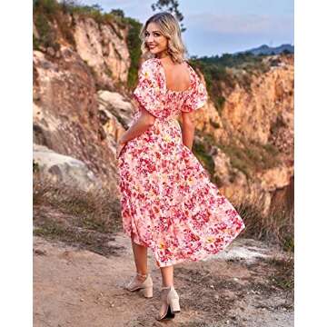 BTFBM Women Summer Floral Maxi Dress 2025 Casual Style