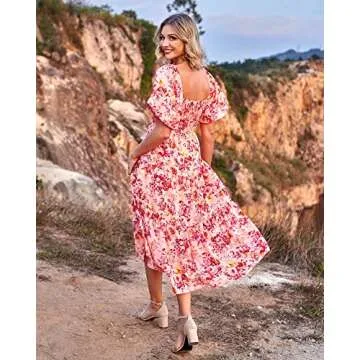 BTFBM Women Summer Floral Maxi Dress 2025 Casual Style