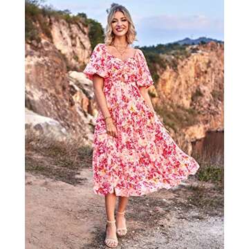 BTFBM Women Summer Floral Maxi Dress 2025 Casual Style