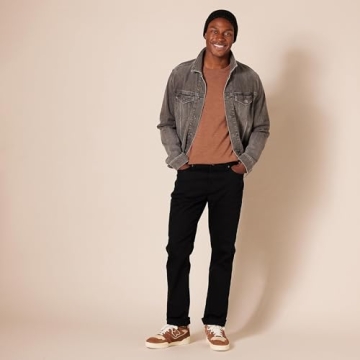 Slim-Fit Black Jeans for Men - 28W x 30L