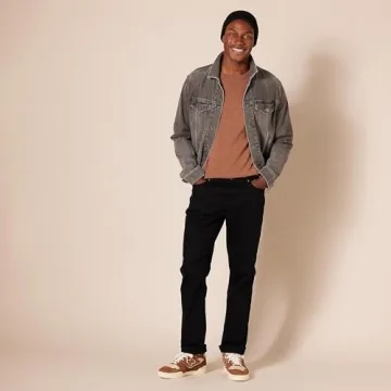 Slim-Fit Black Jeans for Men - 28W x 30L