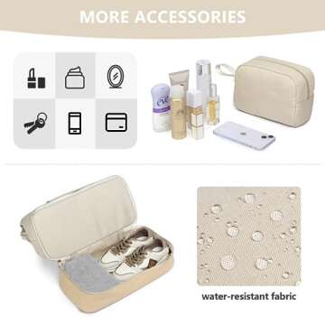 Chic Weekender Bags for Women, Travel Duffel with USB Charge