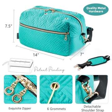 MYBAGZING Crochet Bag Organizer - Knitting Bag - Yarn Storage Organizer - Yarn Bag for Crocheting - Yarn Holder for Crochet Accessories, Knitting Needles, Crochet Hooks, Crocheting & Knitting Gifts,