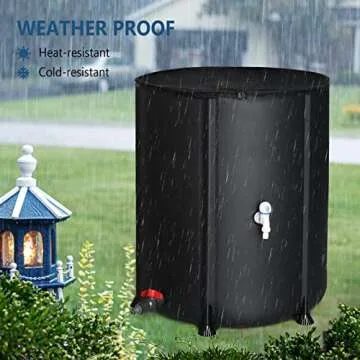 VINGLI Upgraded 50 Gallon Collapsible Rain Barrel - Weatherproof, Durable & Easy to Use