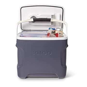 Igloo Portable Electric Coolers, 12v Cooler, Iceless Plug in Cooler, Electrice Ice Chest, Powered Cooler Hot/Cold