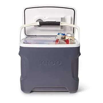 Igloo Portable Electric Coolers, 12v Cooler, Iceless Plug in Cooler, Electrice Ice Chest, Powered Cooler Hot/Cold