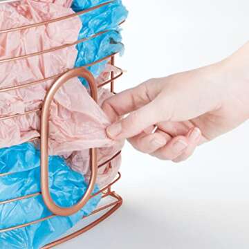 mDesign Steel Hanging Cabinet Organizer, Copper, 3in x 8in x 14.6in