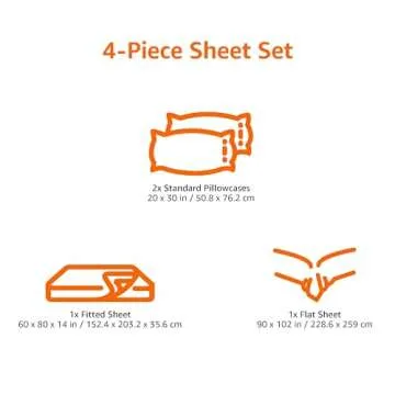 Amazon Basics 4 Piece Bed Sheet Set, 100% Cotton Jersey, Includes Super Soft, Flat and Fitted Sheets, Pillowcase, Queen, Black, Solid