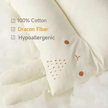 Choc chick Toddler Pillow,20X12inches Machine Washable 100% Cotton Pillowcase Soft Hypoallergenic Kids Pillows,Child Cute Animal Perfect Toddler Pillows for Sleeping 2 Years Old (Rabbit)