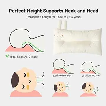 Choc chick Toddler Pillow,20X12inches Machine Washable 100% Cotton Pillowcase Soft Hypoallergenic Kids Pillows,Child Cute Animal Perfect Toddler Pillows for Sleeping 2 Years Old (Rabbit)