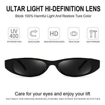 Dollger Retro Rectangle Sunglasses Stylish UV Protection