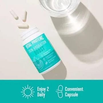 Vital Proteins Hyaluronic Acid Supplement with 120mg of Hyaluronic Acid 150 mcg of Biotin and 180mg of Vitamin C - 60 Capsules