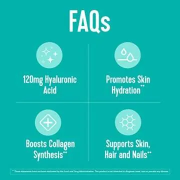 Vital Proteins Hyaluronic Acid Supplement with 120mg of Hyaluronic Acid 150 mcg of Biotin and 180mg of Vitamin C - 60 Capsules