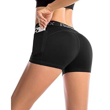 Roadbox 3" Womens Compression Shorts for Yoga Running