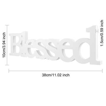 Blessed Letter Table Sign for Home Decor and Gifting