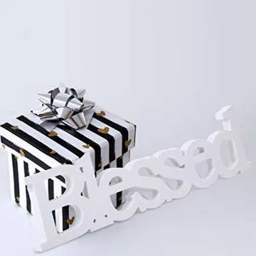 Blessed Letter Table Sign for Home Decor and Gifting